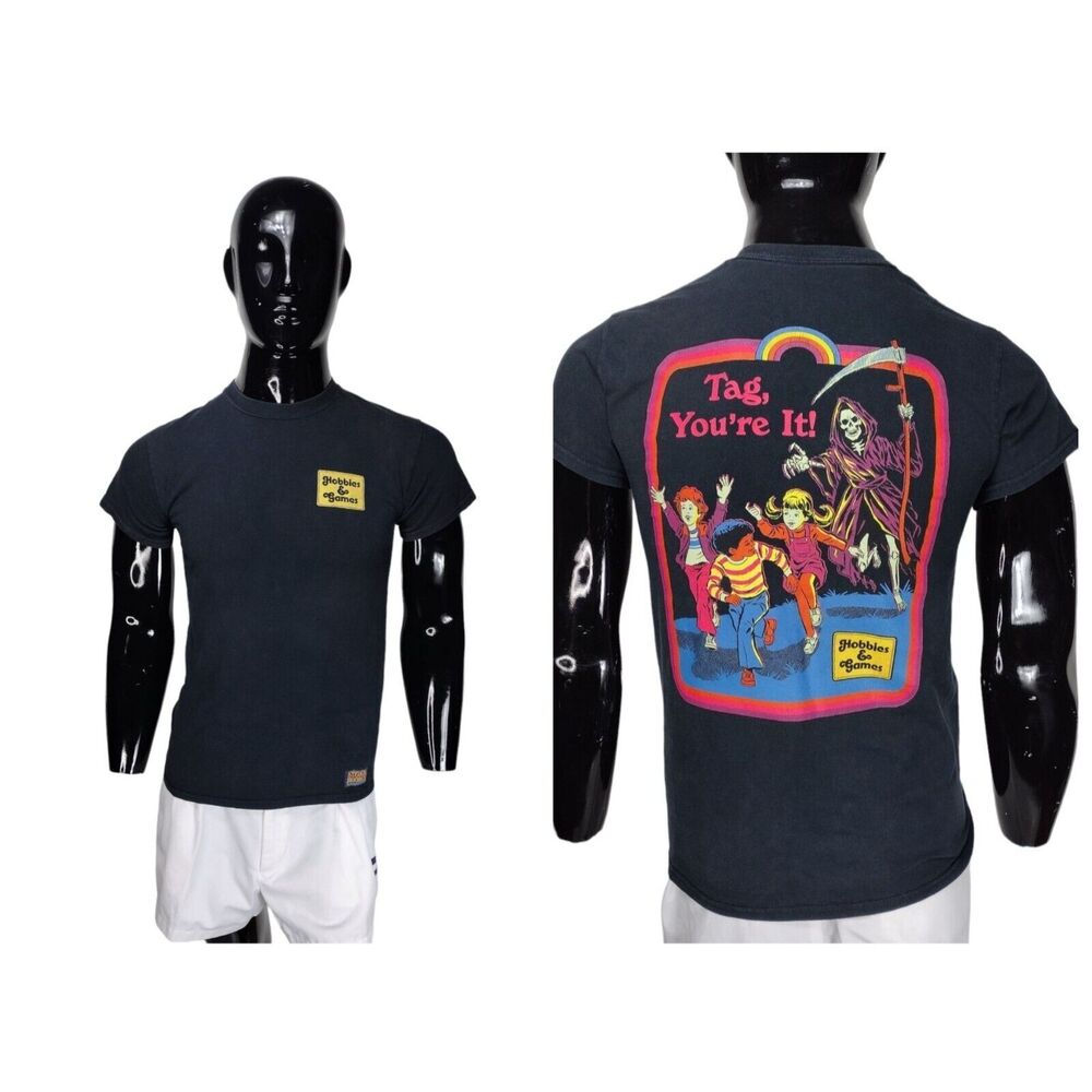 Steven Rhodes "Tag You're It" Grim Reaper Hobbies & Games Adult Tee Small